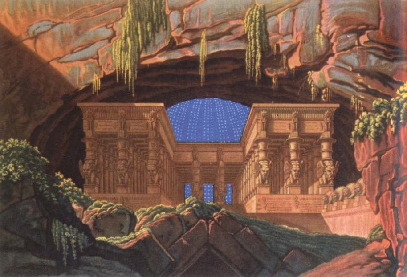 Karl friedrich schinkel the temple of lsis and osiris oil painting image